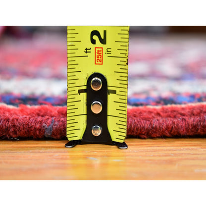 3'7"X5' Old Farsian Saroogh Good Cond Repetitive Design Hand Knotted Rug