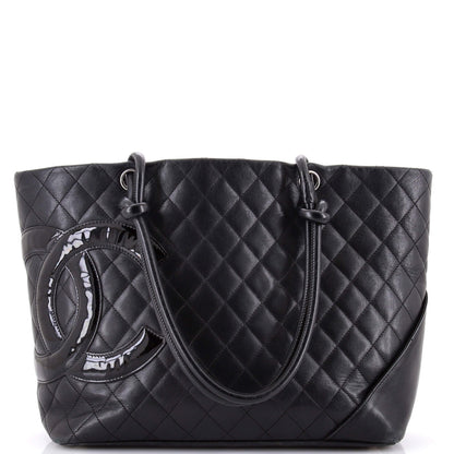 Large Chanel Cambon Tote Quilted Leather