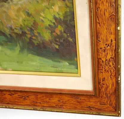 Edward Hartley Mooney (Uk) 'House With A Red Roof' Original Oil Painting Signed