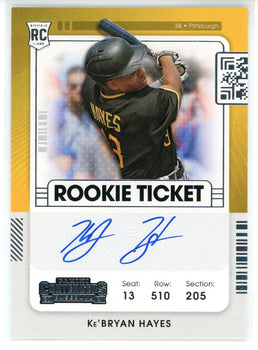 Ke'Bryan Hayes Autographed 2021 Panini Contenders Rookie Ticket Card #140