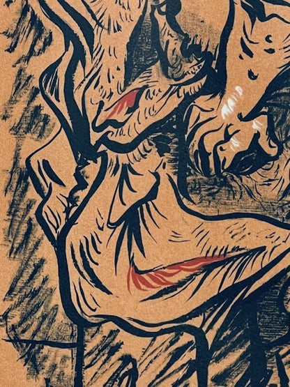 Andre Masson Lithograph Nude Signed Numbered France 49.5X32Cm Framed W/Box