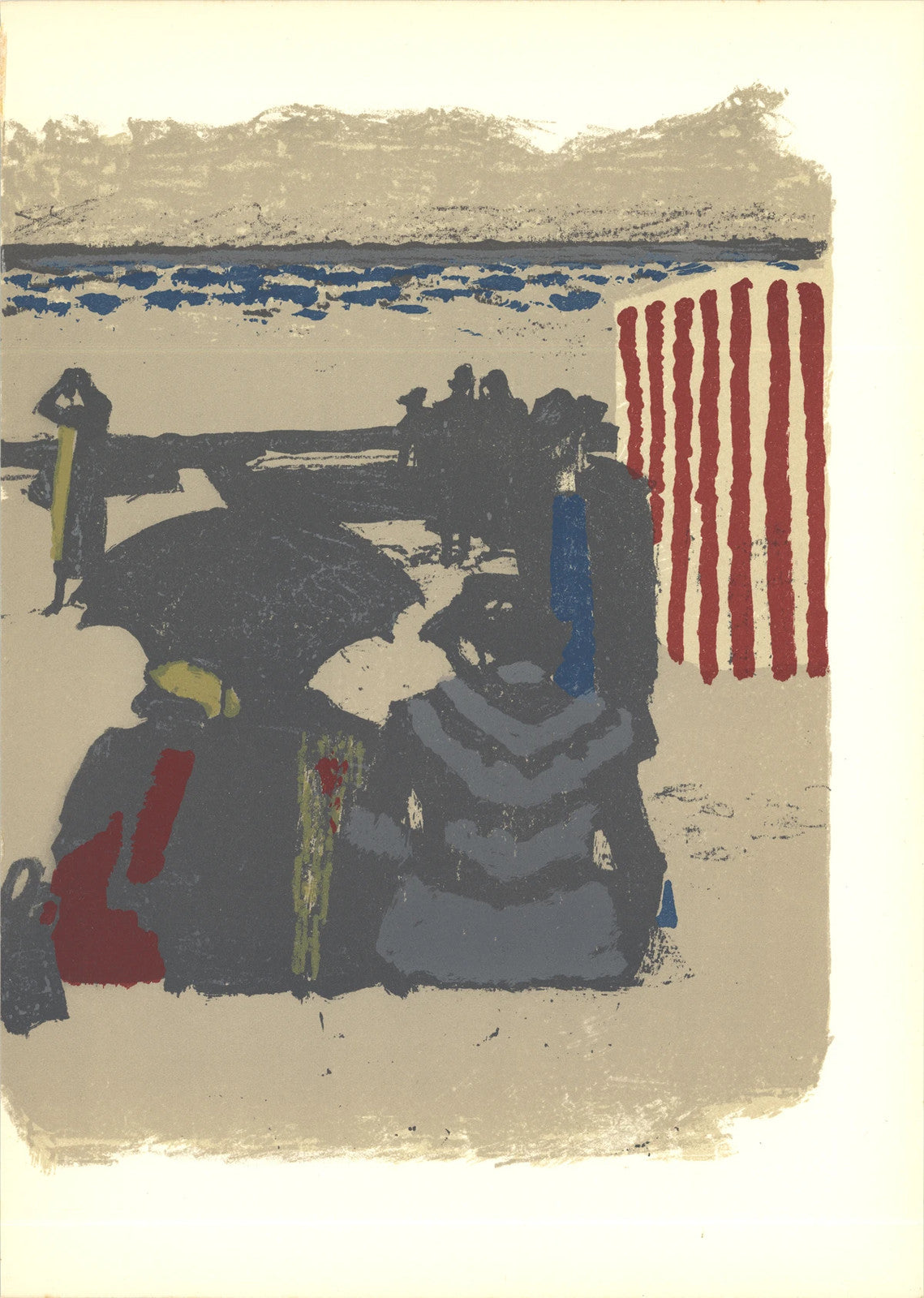 Maurice Brianchon Saint-Jean-De-Luz, La Plage (Lg) " Lithograph