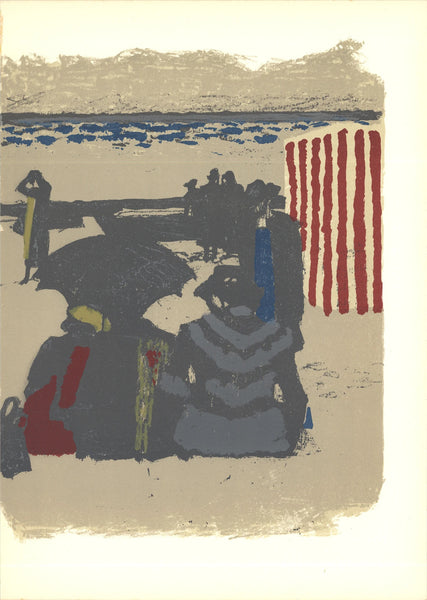 Maurice Brianchon Saint-Jean-De-Luz, La Plage (Lg) " Lithograph