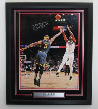 Joel Embiid Philadelphia 76Ers Signed 16X20 Photo Framed Fanatics 144506