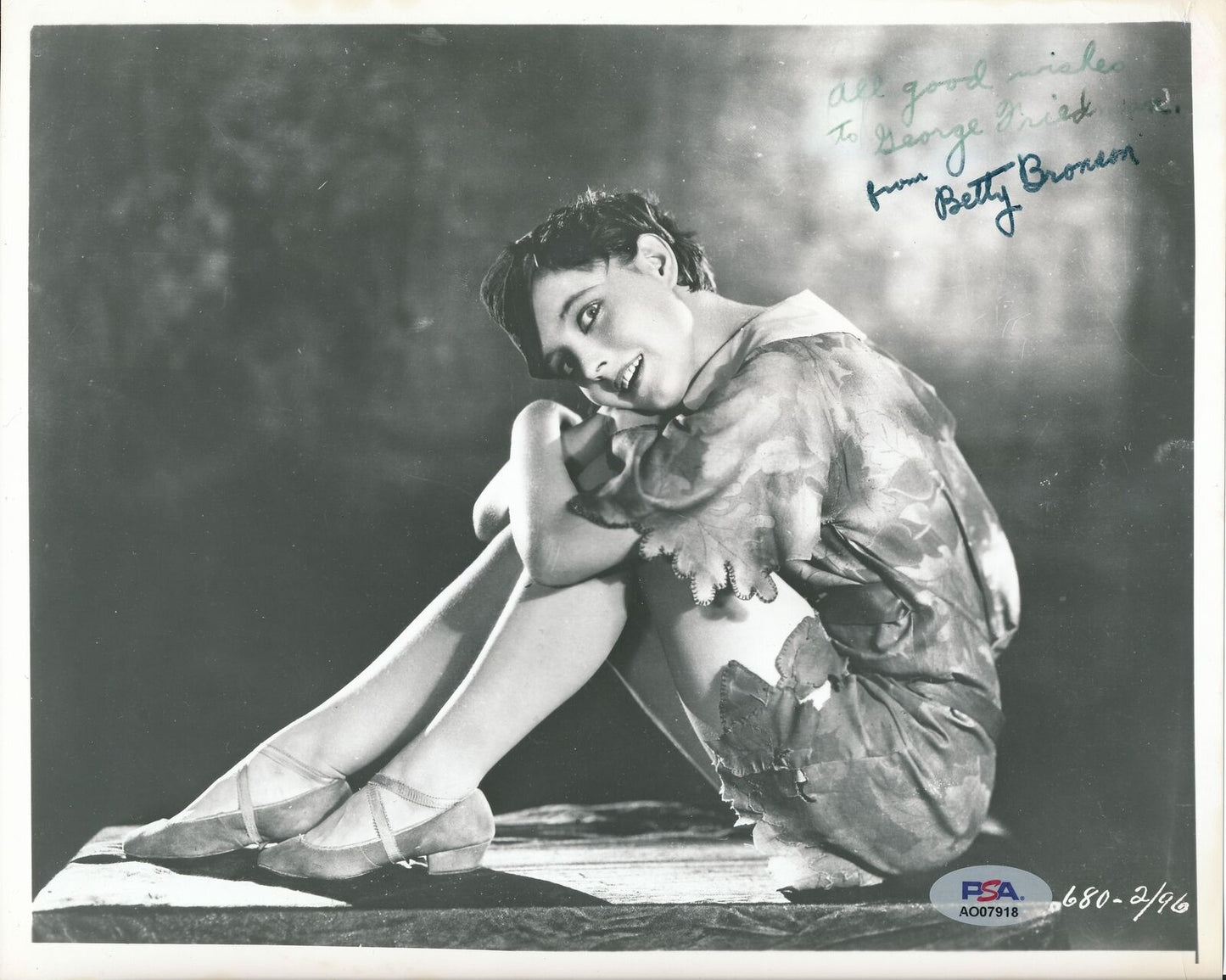 Betty Bronson Signed/Inscribed Vintage 8X10 B/W