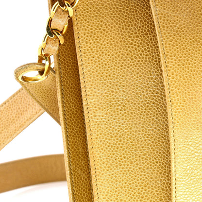Chanel Vintage Metal Cc Shoulder Bag Caviar Small