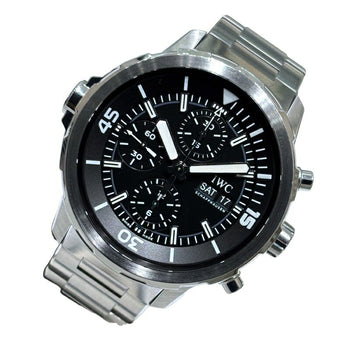Iwc Aquatimer Chronograph Iw376804 Black Men'S Used Watch #51026