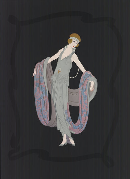 Erte Gala " Poster Art Deco Multicolor Gray Black