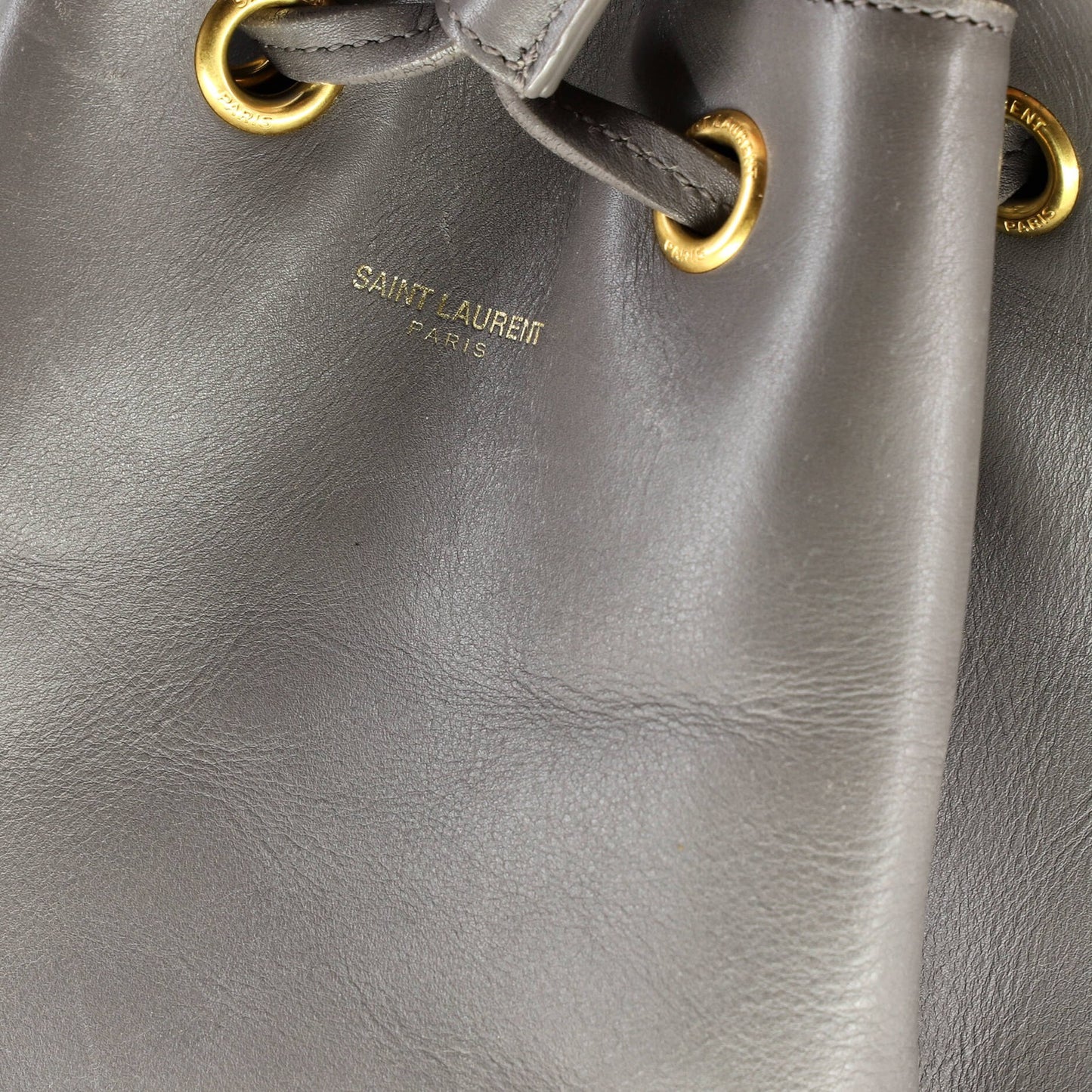 Saint Laurent Emmanuelle Bucket Bag Leather Large