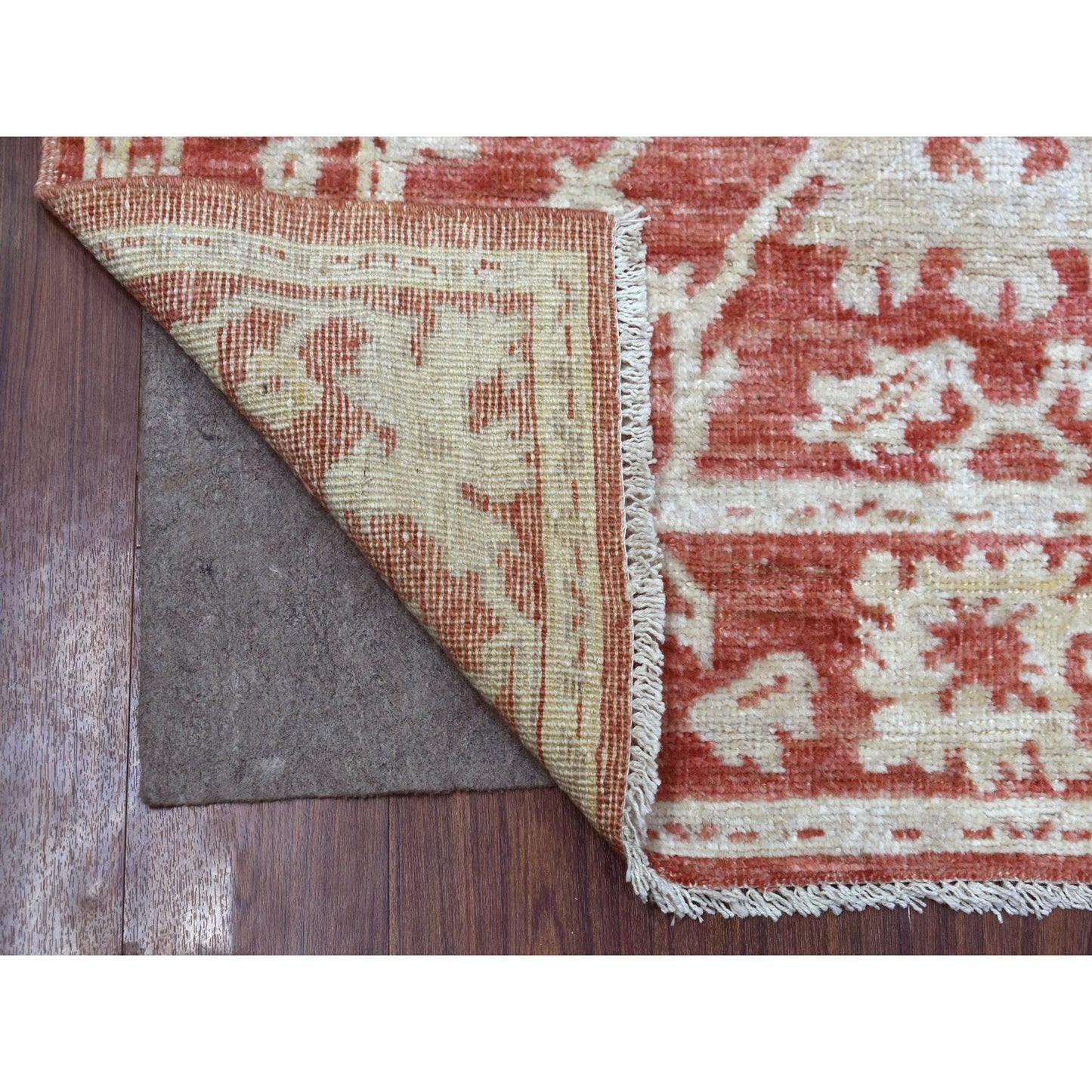 4'X6'1" Rich Red Angora Oushak Extremely Durable Hand Knotted Rug