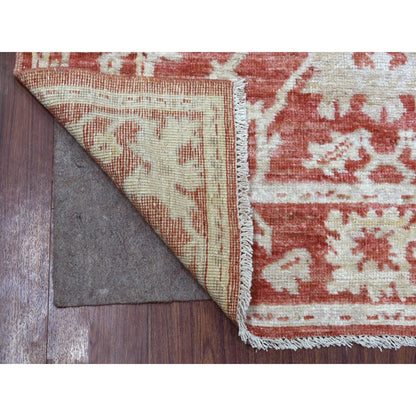 4'X6'1" Rich Red Angora Oushak Extremely Durable Hand Knotted Rug