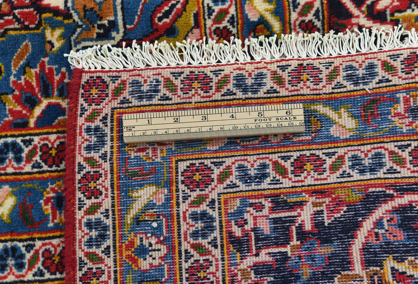 Vintage Wool Oriental Rug Floral Traditional