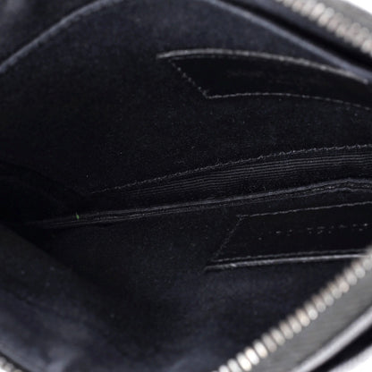 Saint Laurent Classic Monogram Zip Bill Pouch Matelasse Chevron Leather Medium