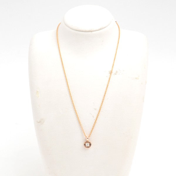 Bvlgari Bvlgari 1P Diamond Necklace Pink Gold 750Pg