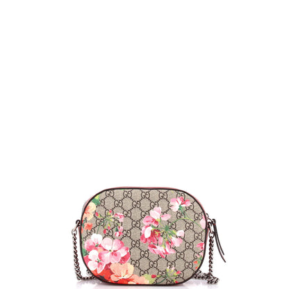 Gucci Chain Crossbody Bag Blooms Print Gg Coated Canvas Mini