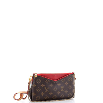 Louis Vuitton Pallas Clutch Monogram Canvas With Leather