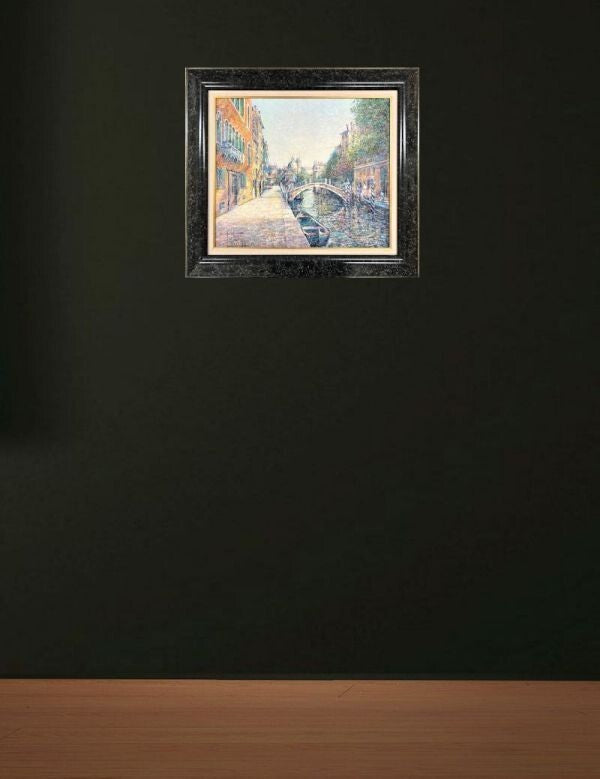 Guy Dessapt (France) Venice Landscape Painting Oil Canvas Signed Framed Coa