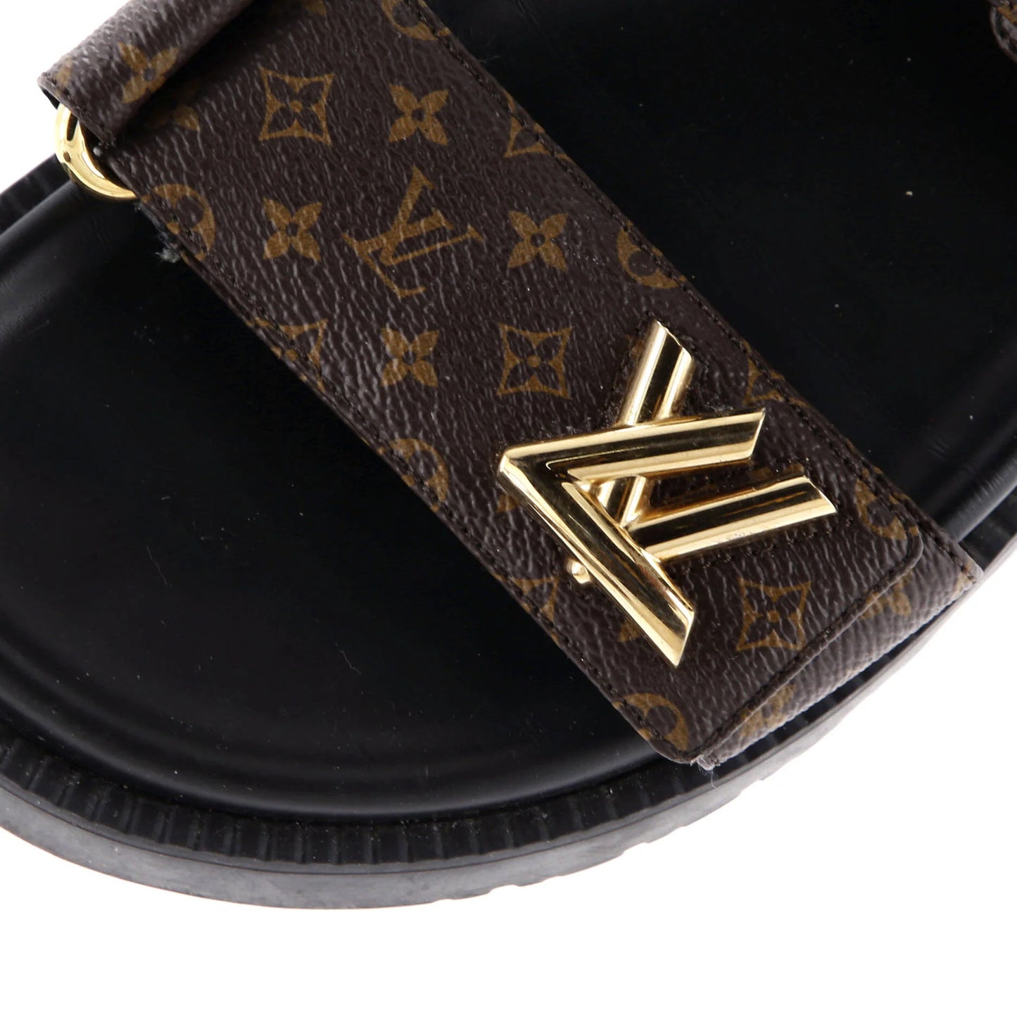 Louis Vuitton Women'S Sunset Comfort Flat Mules Monogram Canvas