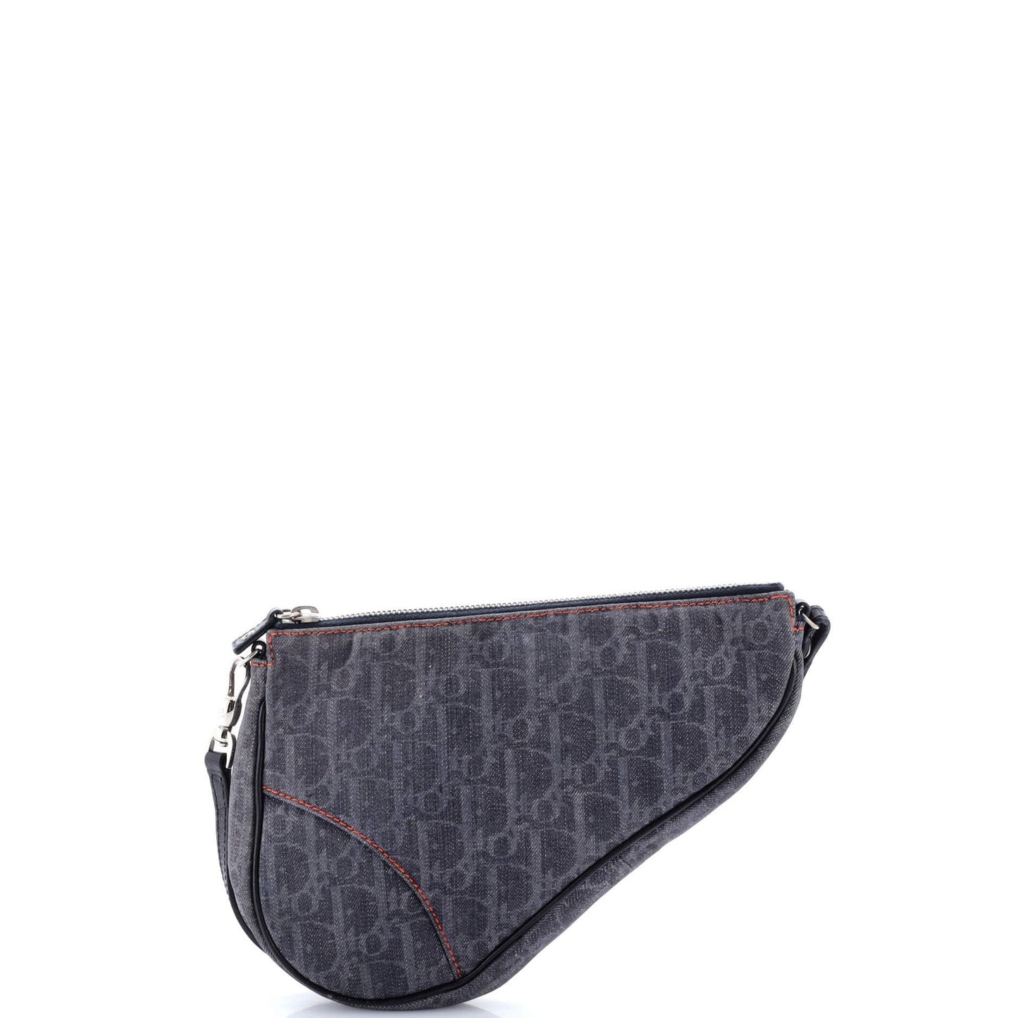 Christian Dior Vintage Saddle Bag Diorissimo Denim Mini