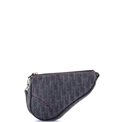 Christian Dior Vintage Saddle Bag Diorissimo Denim Mini