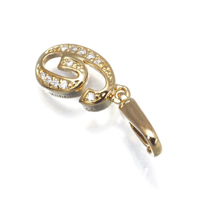 Yukizaki Pendant Nombre Putit Diamond 0.04Ct Number No.6 Charm 18K Yg