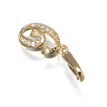 Yukizaki Pendant Nombre Putit Diamond 0.04Ct Number No.6 Charm 18K Yg