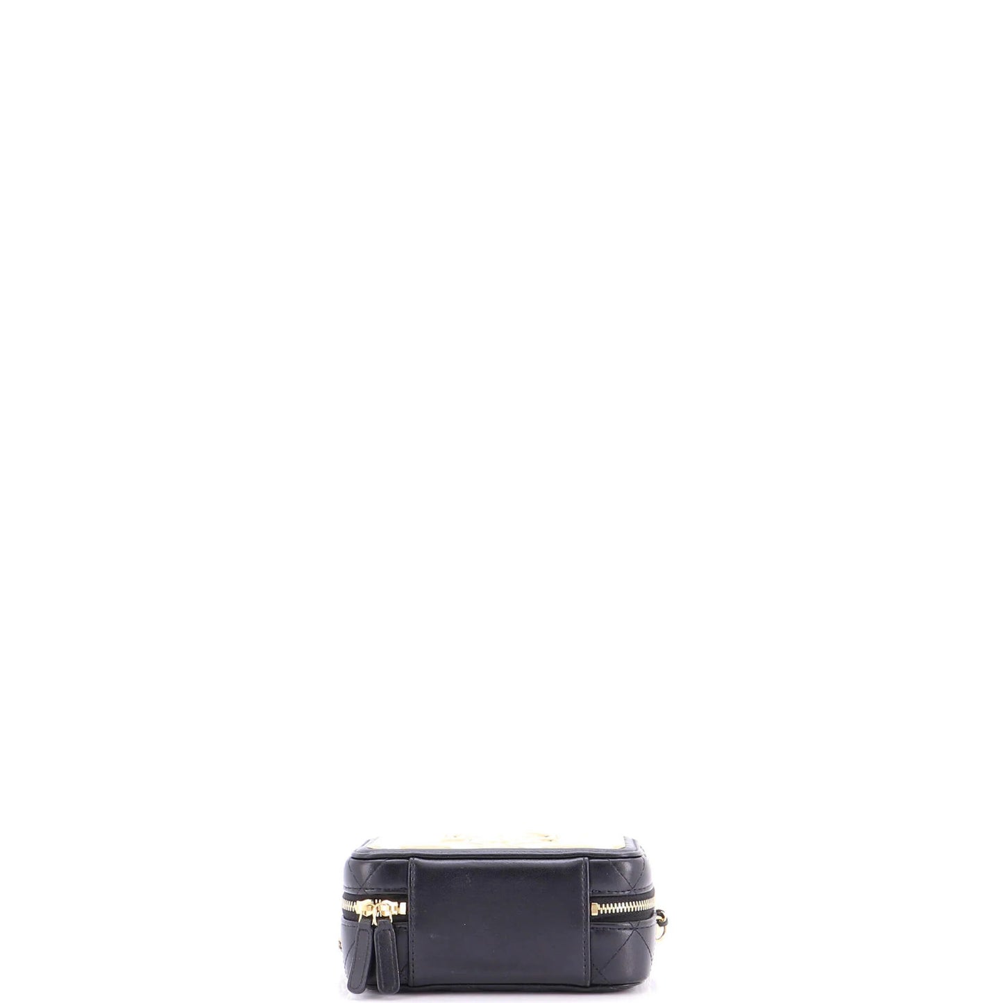 Chanel Cc Zip Around Clutch With Chain Quilted Metal And Lambskin Small