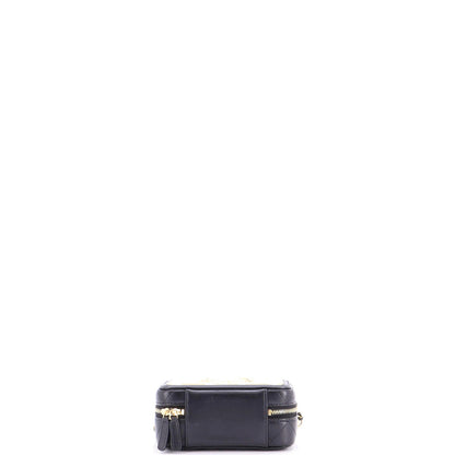Chanel Cc Zip Around Clutch With Chain Quilted Metal And Lambskin Small