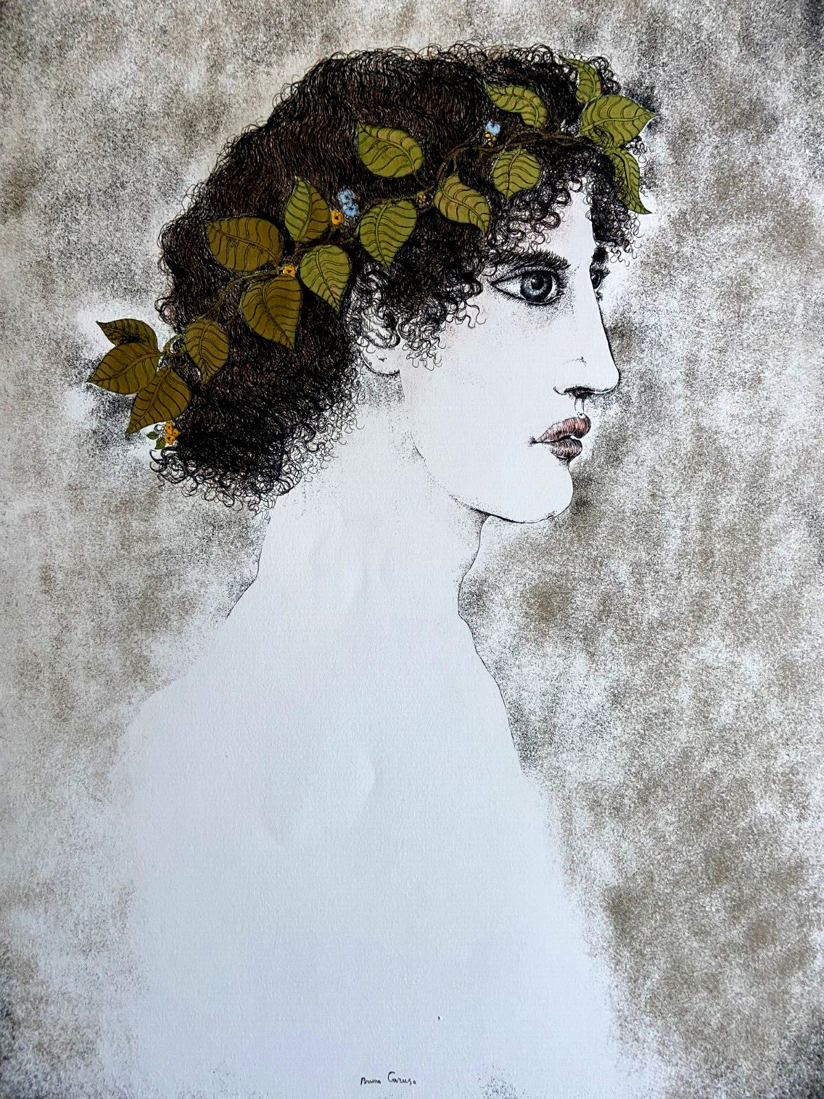 Bruno Caruso "Efebo" Aquatint 60X80