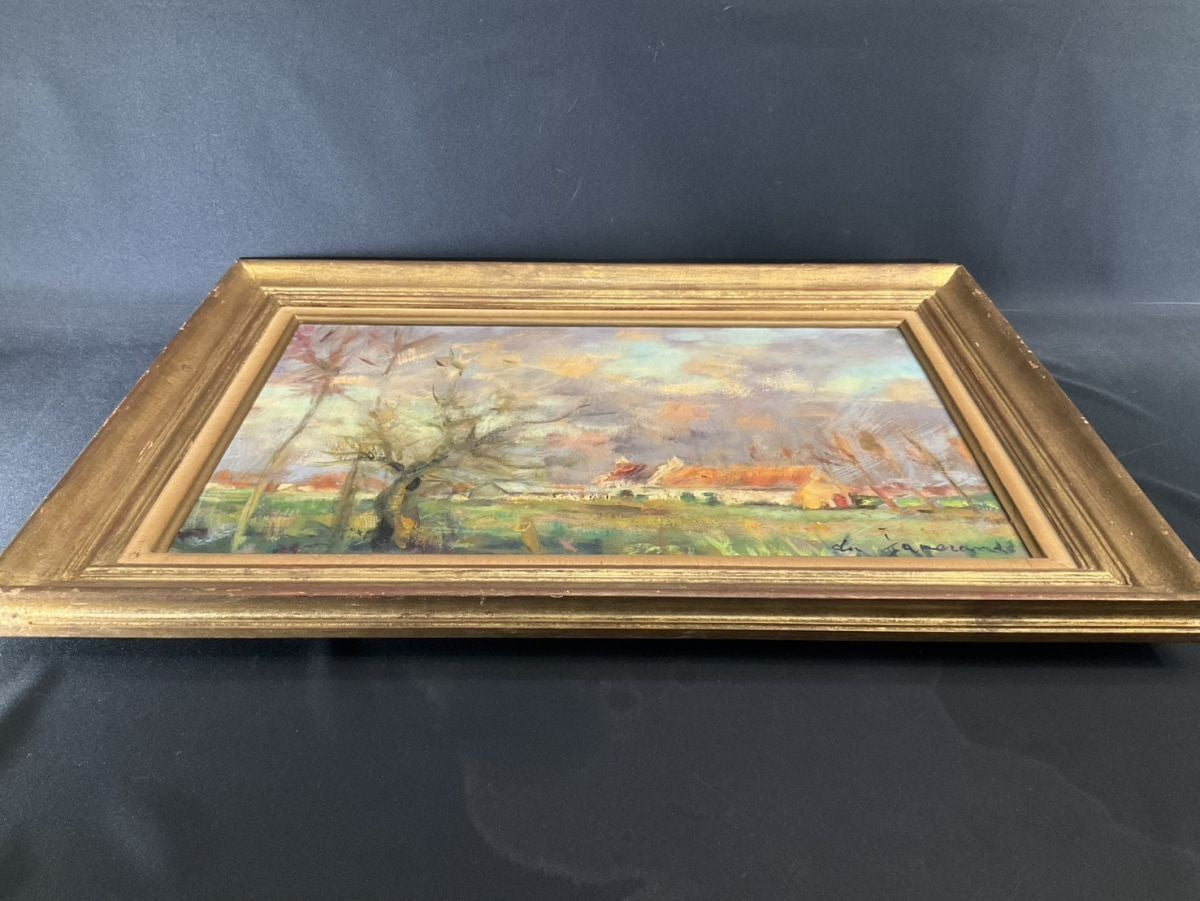 Signed Original Oil Painting Framed French Art Landscape By Richard Nahmias