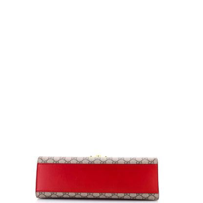 Gucci Padlock Shoulder Bag Gg Coated Canvas And Leather Medium