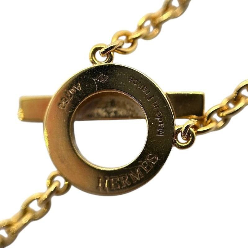 Hermes Finesse Black Spinel Necklace K18 Gold Black Spinel