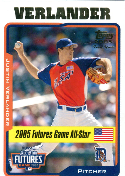 Card Justin Verlander 2005 Topps Futures Game All Star