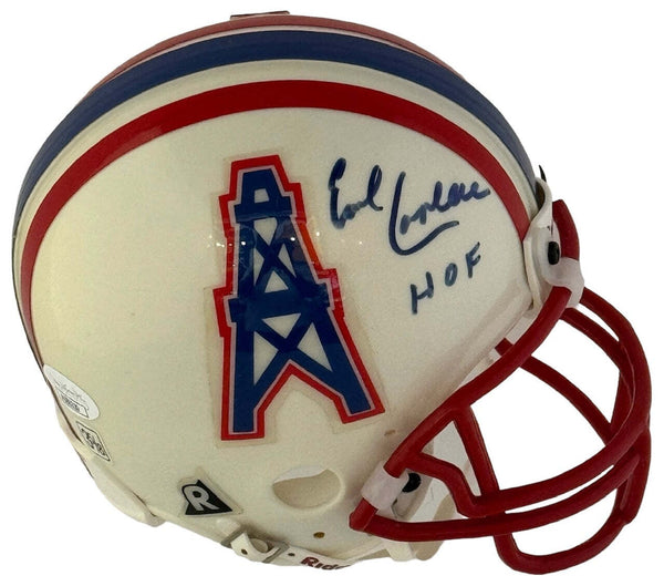 Earl Campbell Autographed Oilers Mini Helmet (Jsa)