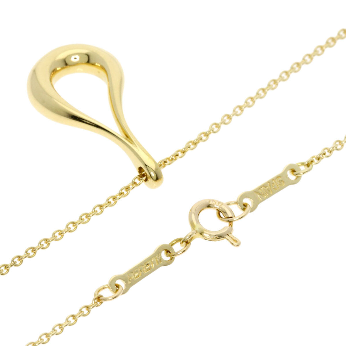 TIFFANY&Co.   Necklace Teardrop Open K18 Yellow