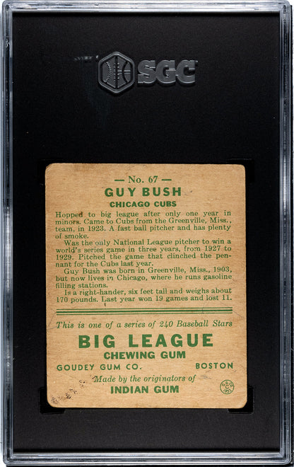 Guy Bush 1933 Goudey #67 Sgc 2