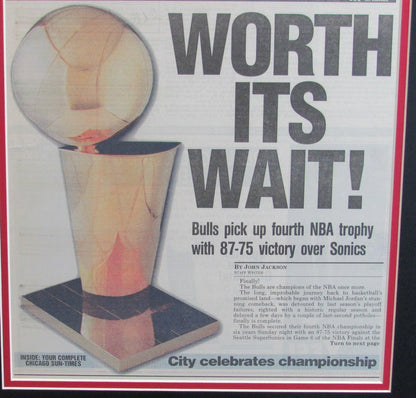 Chicago Bulls 1996 4Th Championship Chicago Sun