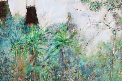 Oil painting La Palmeraie 1971 Bernard Gantner Original French 10F