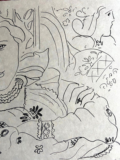 Henri Matisse Lithograph 1960 Coa Contract Signed By Hand Numbered Crayon