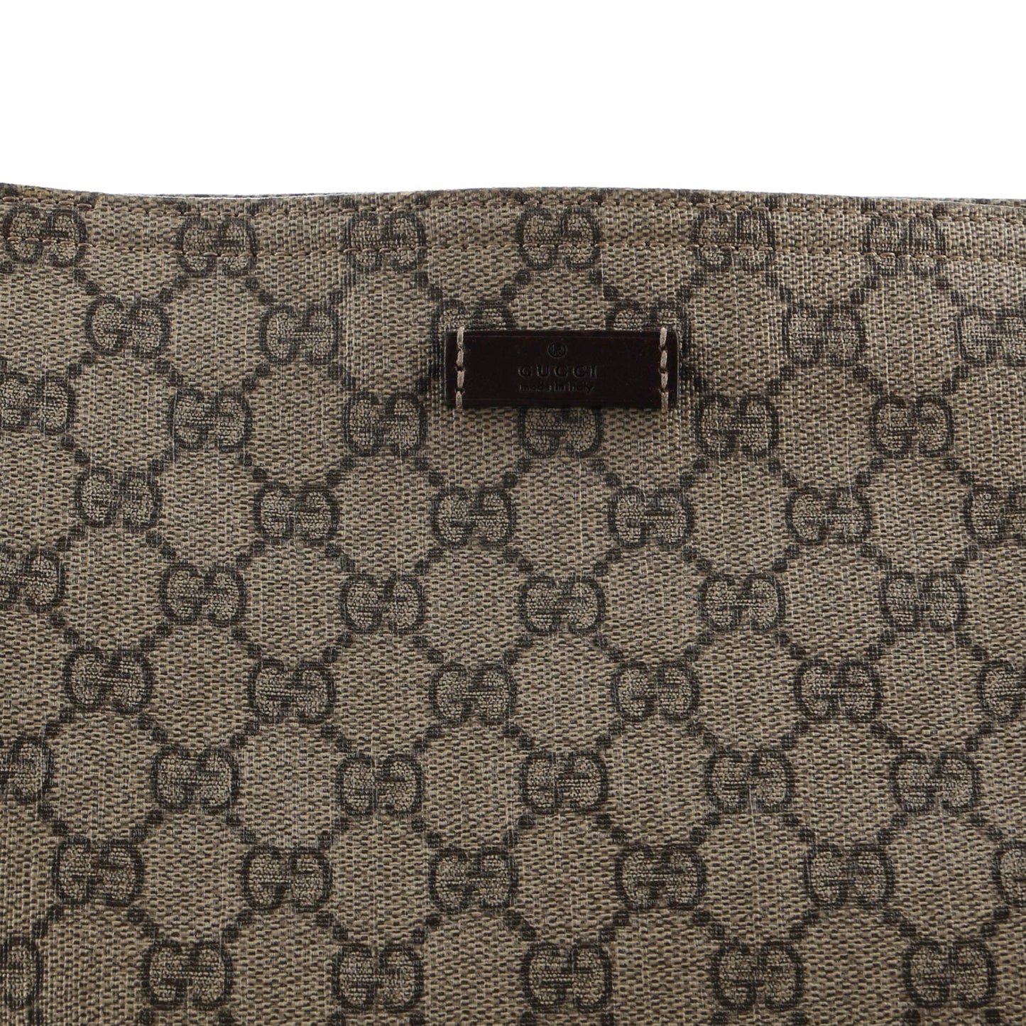 Gucci Zip Top Messenger Bag Gg Coated Canvas Large