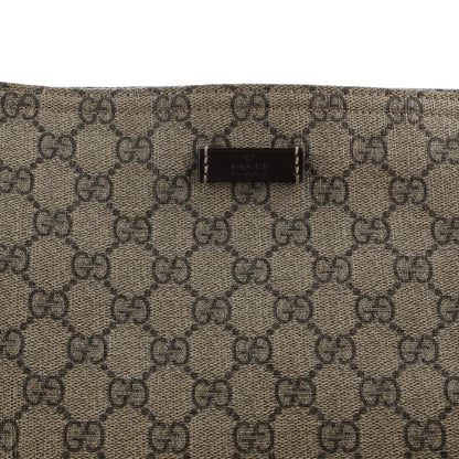 Gucci Zip Top Messenger Bag Gg Coated Canvas Large