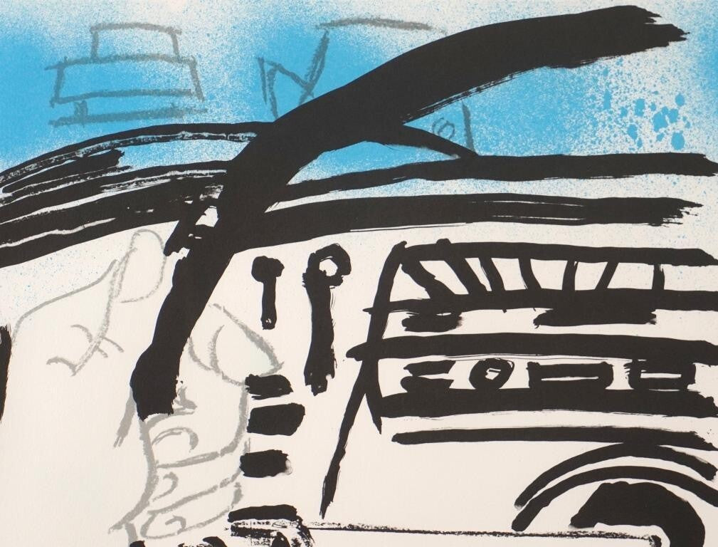 Franois Bret - 'Hands On The Wheel' Limited Edition Lithograph, Signed, Framed