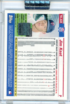 #TA-JLK JIm Kaat Autographed 2005 Topps Encased Card