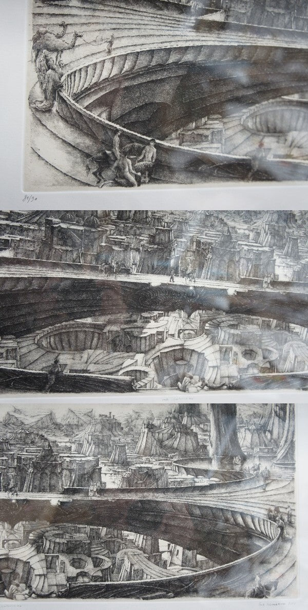 Erik Desmazieres 1982 Original Etching Pencil