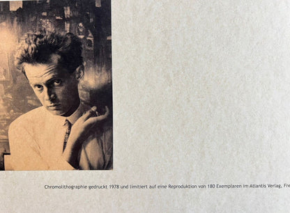 Egon Schiele Lithograph From A Painting Coa Signed Pen Numbered By Hand Crayon