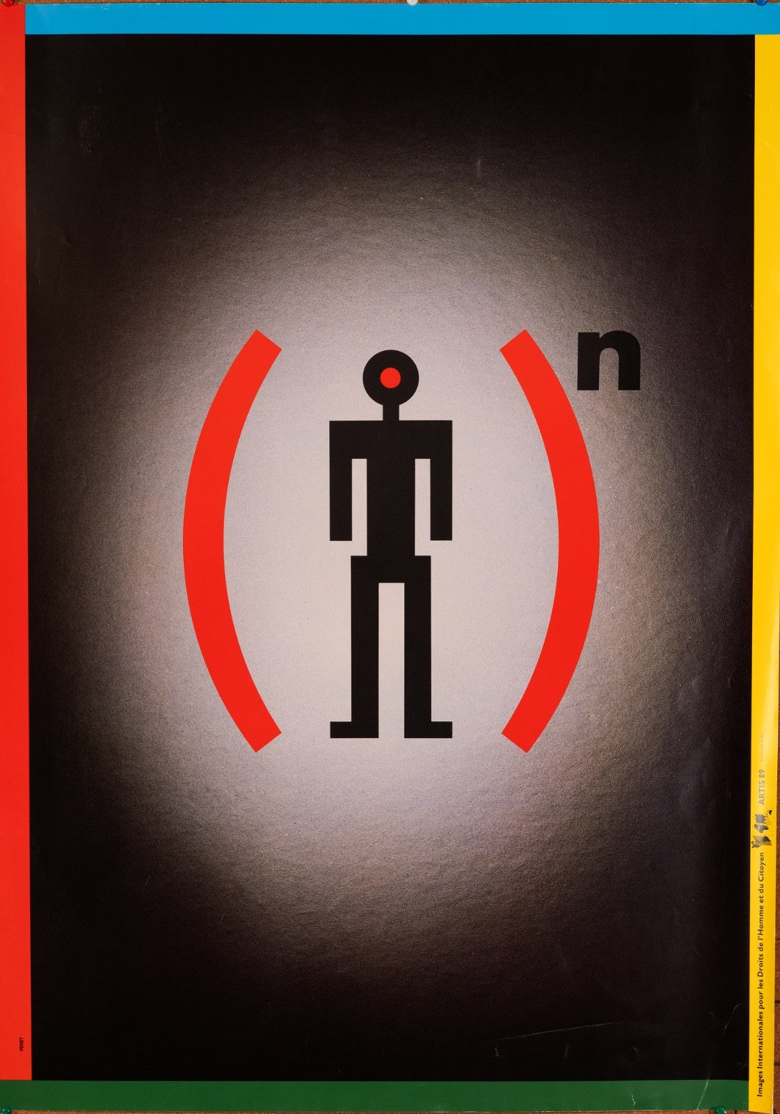 Peret 1989 Poster  Droits De Lhomme  Artis 89 Human Rights Pere Torrent