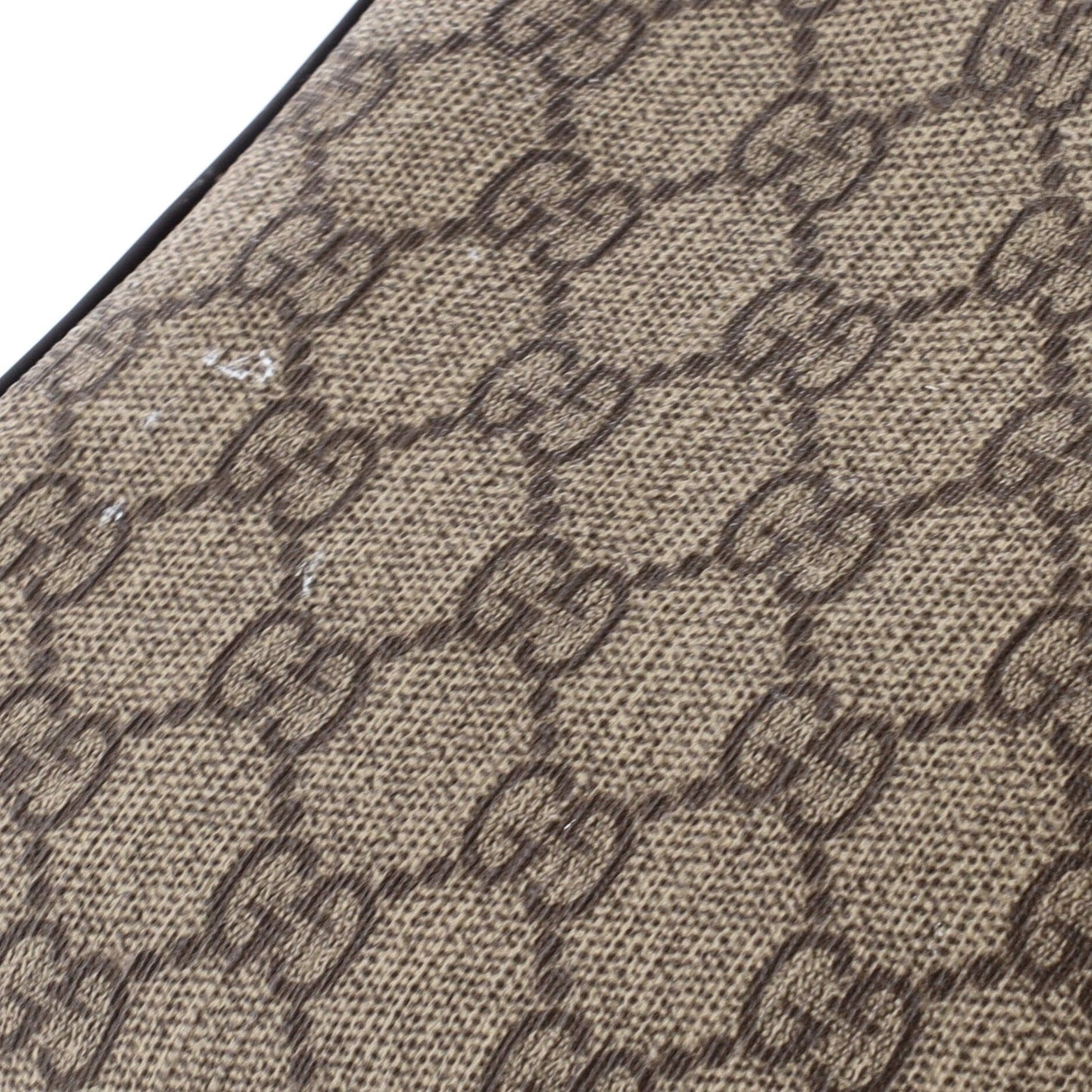 Gucci Front Zip Flat Messenger Bag Gg Coated Canvas Medium