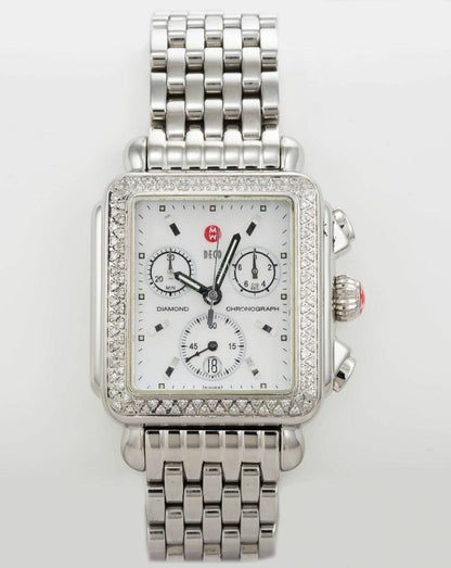 Michele Deco Chronograph Wristwatch In Stainless