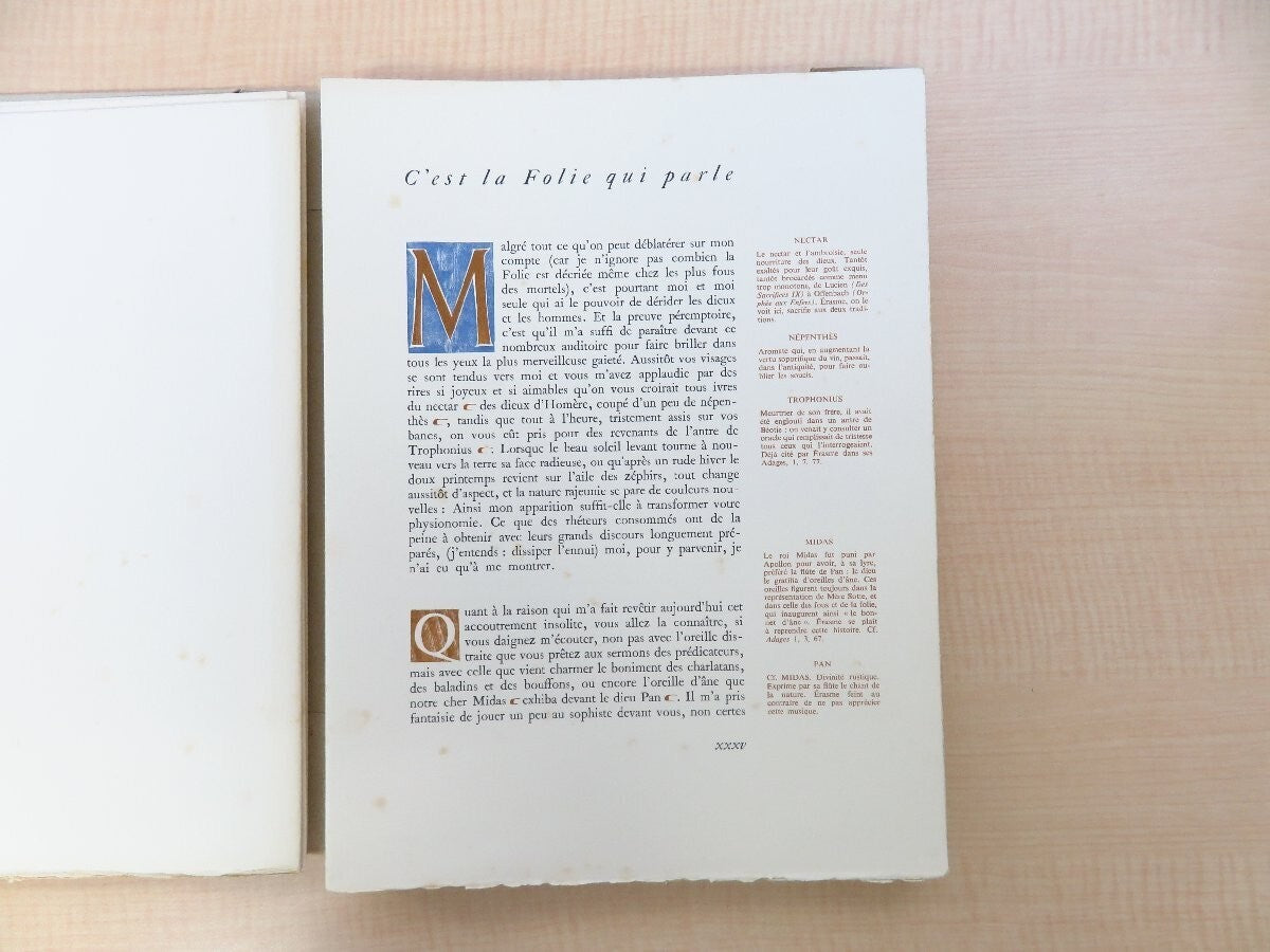 Eloge De La Folie By Erasmus Pierre Mesnard With Etchings By Pierre Yves Tremois