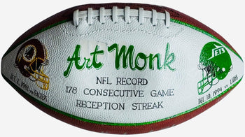 Art Monk Boomer Esiason Autographed Official Wilson Football #210/250 (Jsa)